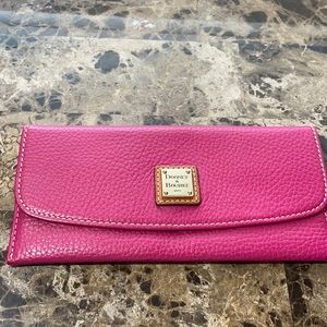 Dooney & Bourke Fuchsia Slim Envelope Wallet